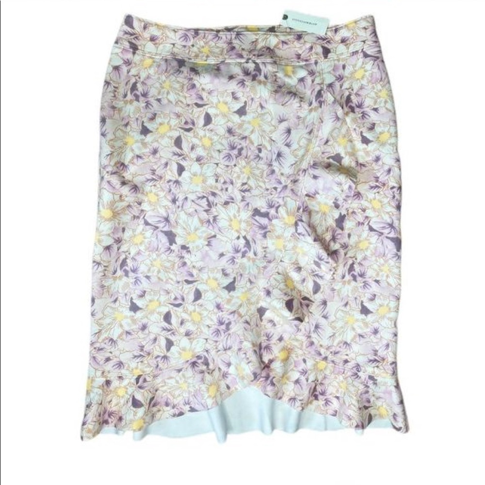 Peach Floral Wrap Skirt